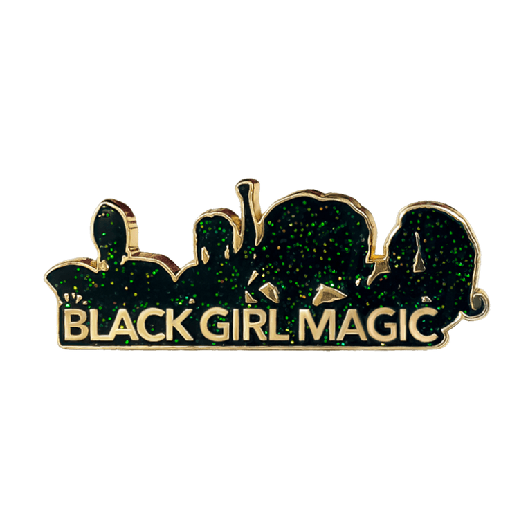 Girl Black Logo - Black Girl Magic Logo Pin