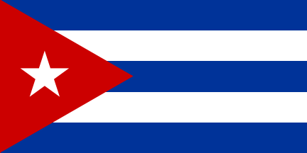 Double White Red Triangle Logo - Cuba