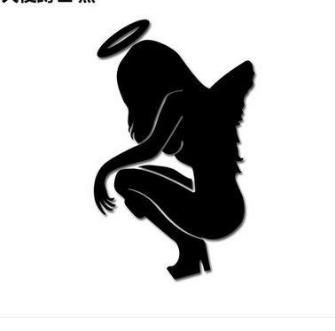 Girl Black Logo - High quality For sex girl black car sticker and decals cool modified ...