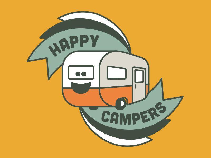 Happy Camper Logo - Happy Campers | Logo by Emma Butler | Dribbble | Dribbble