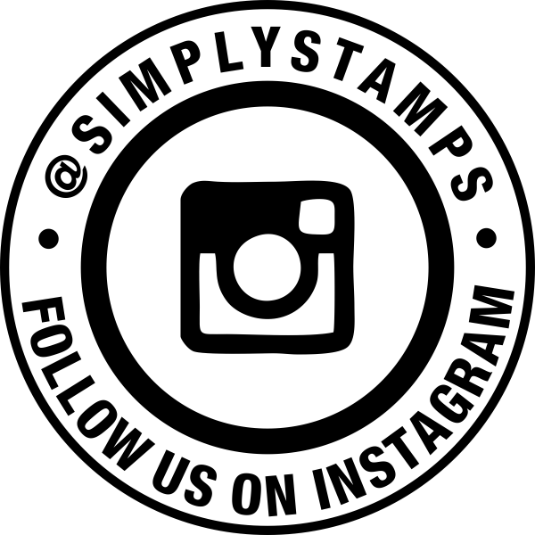 Follow Us On Instagram Black Logo - Follow Us On Instagram Handle Round Stamp - Simply Stamps