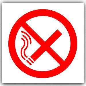 Cigarette Logo - 6 x No Smoking Stickers-Health & Safety Warning Signs-Cigarette Logo ...