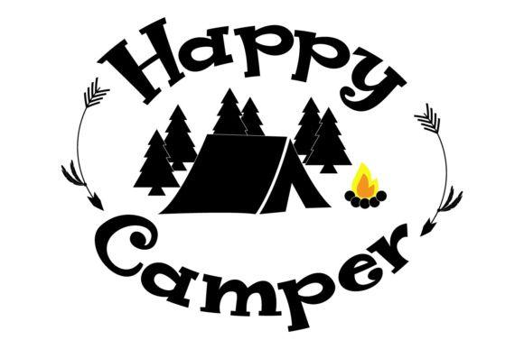 Happy Camper Logo - Happy Camper Svg Dxf Png Jpg Eps vector file Cut Files Graphic by ...
