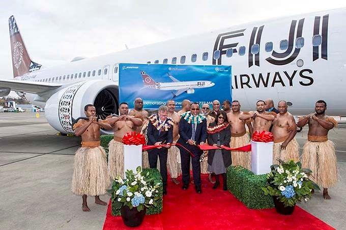 Fiji Airlines Company Logo - Boeing Delivers Fiji Airways' First 737 MAX Airplane