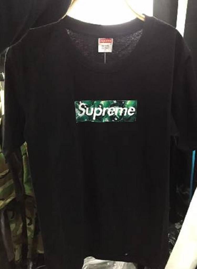 White and Green Box Logo - Hot SUPREME Green Skulls White Logo Black T-Shirt and New Jackets ...