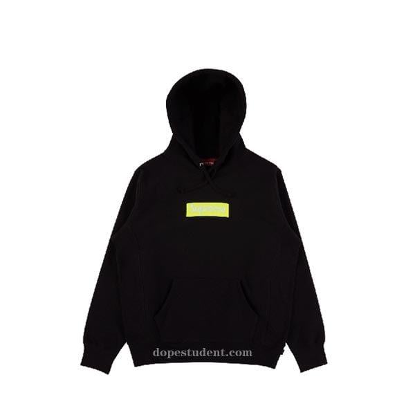 White and Green Box Logo - 2017fw Black Box Logo Supreme Hoodie | Dopestudent