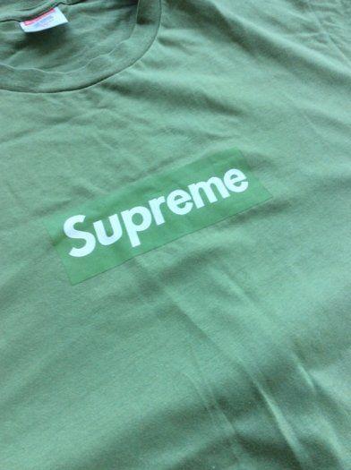 White and Green Box Logo - Supreme Box Logo Bogo T Shirts Sage Peach Not Palace Bape Assc Off