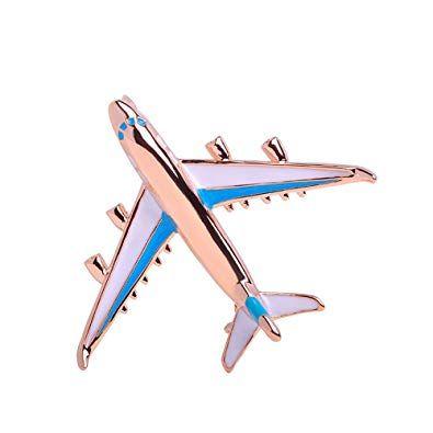 Blue and Red Plane Logo - RUXIANG Colorful Enamel Airplane Brooch Fighter Aircraft