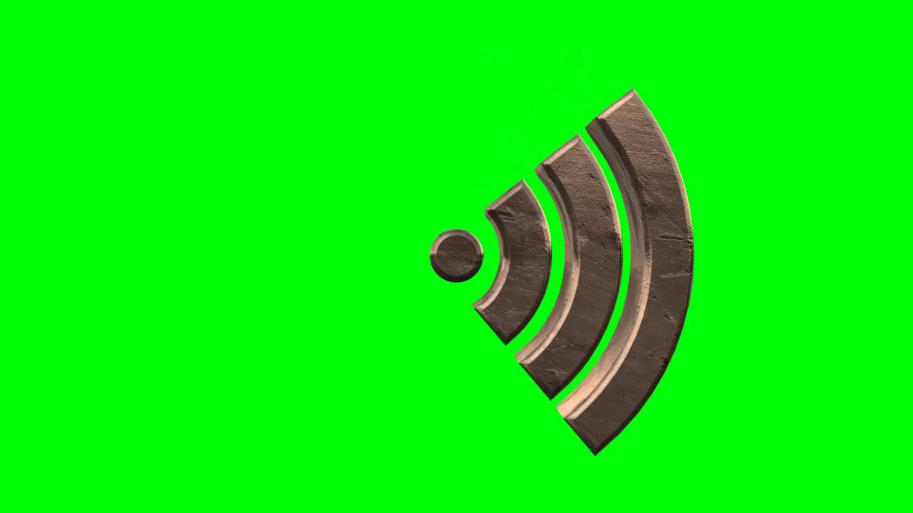 Green WiFi Logo - wifi logo in green screen best footage online - YouTube