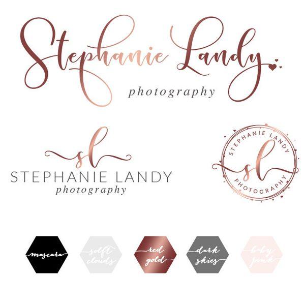 Stephanie Logo - Stephanie Landy Logo Set - Macarons and Mimosas