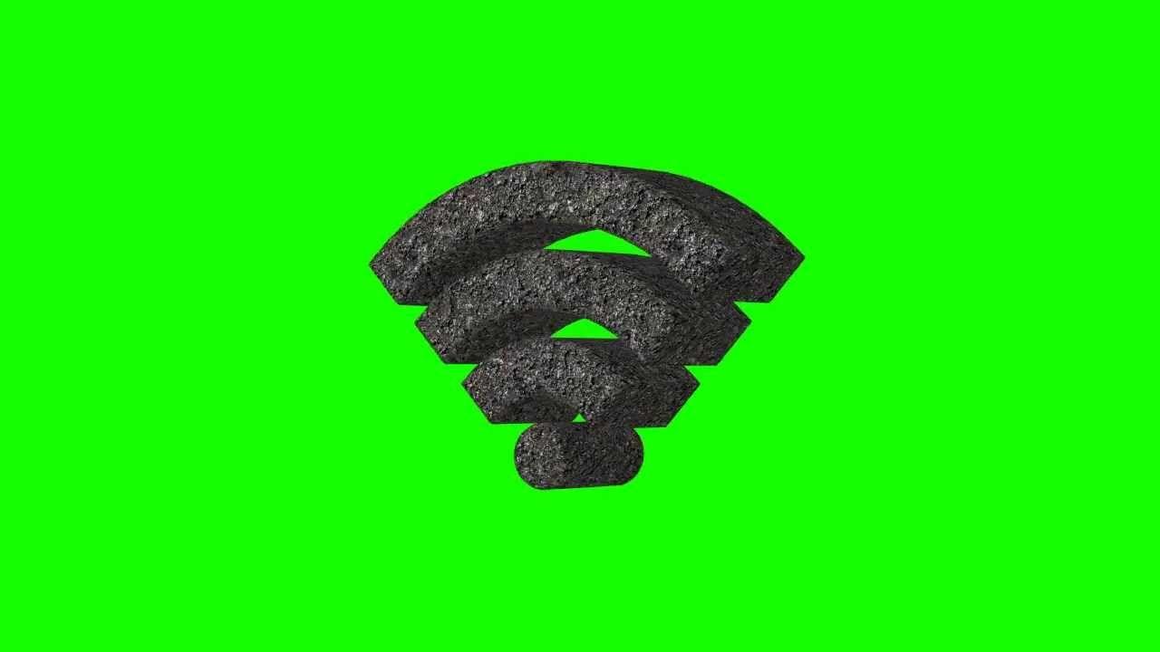 Green WiFi Logo - wifi logo signal in green screen free stock footage - YouTube