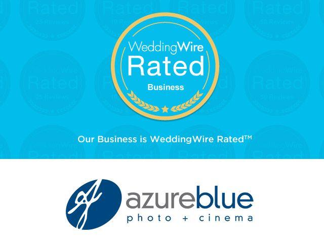 5 Star WeddingWire Logo - 5 Star Reviews from Wedding Wire - Azure Blue Photography and Cinema