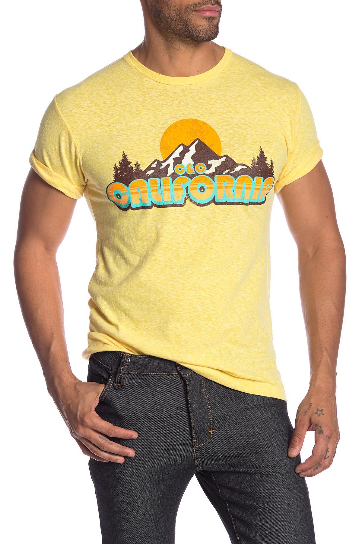 C&C California Clothing Logo - Lyst - C&C California Outdoor Adventure Tee in Yellow for Men