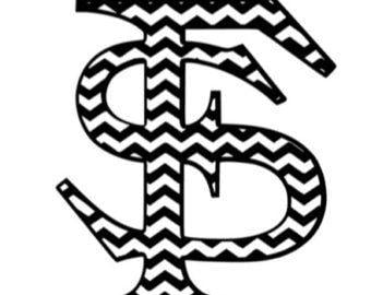 Black and White FSU Logo - Fsu chevron | Etsy