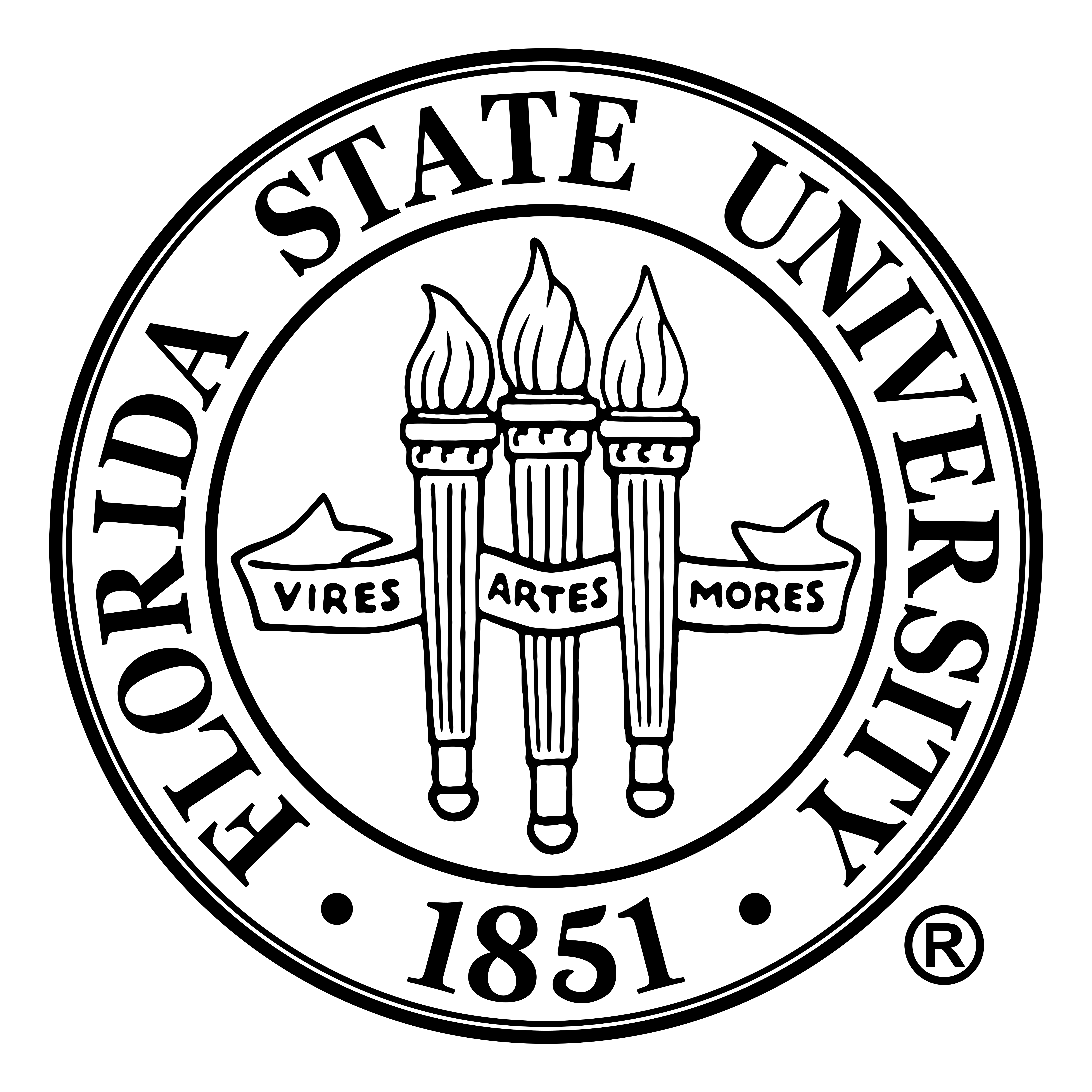 Black and White FSU Logo - Florida State University – Logos Download
