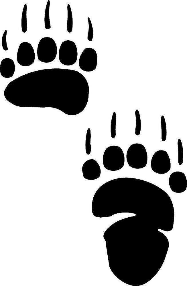Grizzly Bear Paw Logo - paw print stencil · bear paw decal · grizzly | Alaska Trip | Bear ...