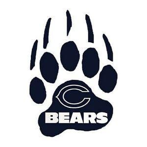 Grizzly Bear Paw Logo - Chicago Bears Football Grizzly Bear Paw Print Vinyl Decal Sticker