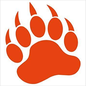 Orange O Paw Logo - Amazon.com: GRIZZLY BEAR PAW PRINT 5