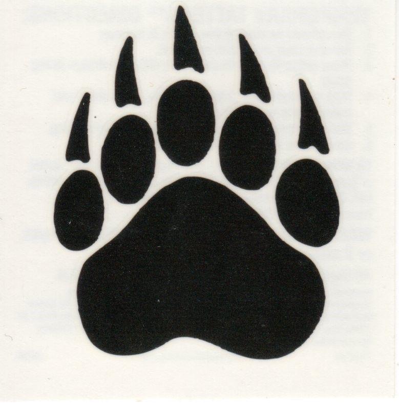 Grizzly Bear Paw Logo - Grizzly Paw Print Tattoo Grizzly bear paw print tattoo. STENCILS