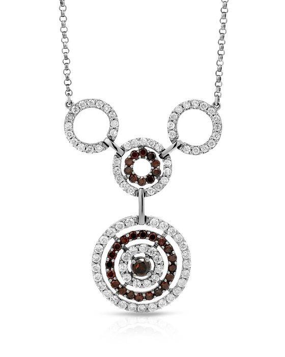 Black and White Red Diamonds Logo - Necklace set with 83 white diamonds, 1.61 ct, and 31 intense red