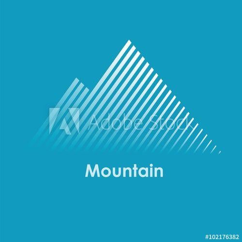 Line Mountain Logo - vector illustration of mountain, mountain logo, mountain design ...