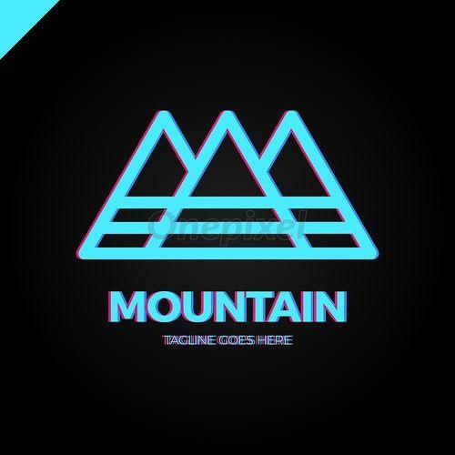 Line Mountain Logo - Line Mountain Letter M Logo. Fashion Logotype - 3865507 | Onepixel