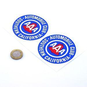 Automobile Club Of Southern California Logo - AAA SoCal Stickers Classic Car Vintage Vinyl Decals 75mm x2 Cali ...