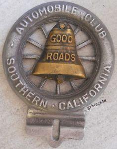Automobile Club Of Southern California Logo - AAA Southern California Automobile Club Good Roads topper license