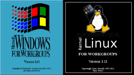 Windows 3.11 Logo - Linux for Workgroups, es el nombre del Kernel 3.11