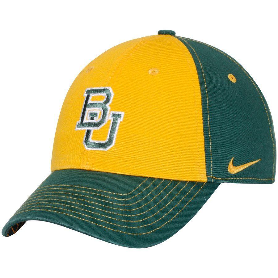 Baylor Bears Logo - Nike Baylor Bears Women's Gold/Green Logo Adjustable Hat