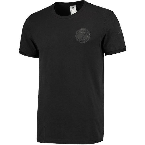 Black Soccer Team Logo - adidas Manchester United Black Team Logo T-Shirt