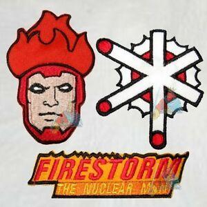 Firestorm Logo - Firestorm Set 3 Embroidered Patches Suit Logo Super Powers Friends ...