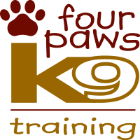 Four Paws Logo - Dog training Melbourne - All dogs, all ages, group classes, aggression