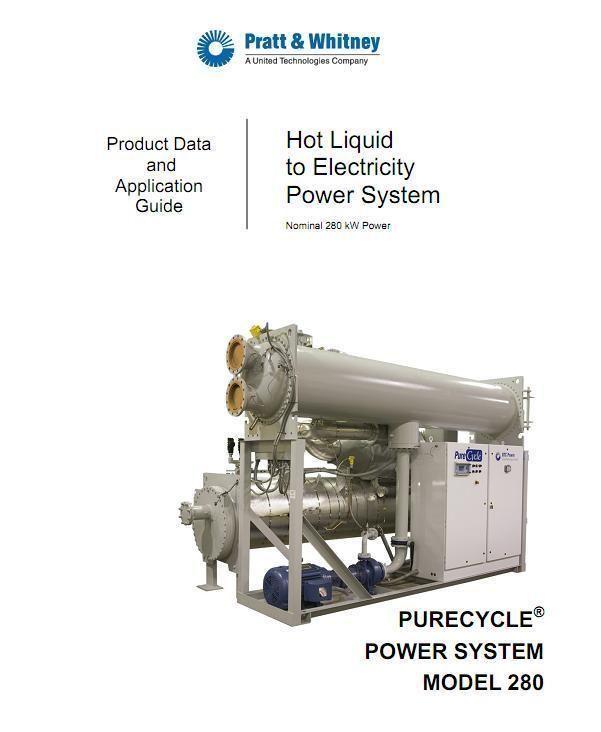 Pratt Whitney Power Systems Logo - Pratt and Whitney 280 ORC Pure Cycle Heat Recovery system 280kw 480 ...