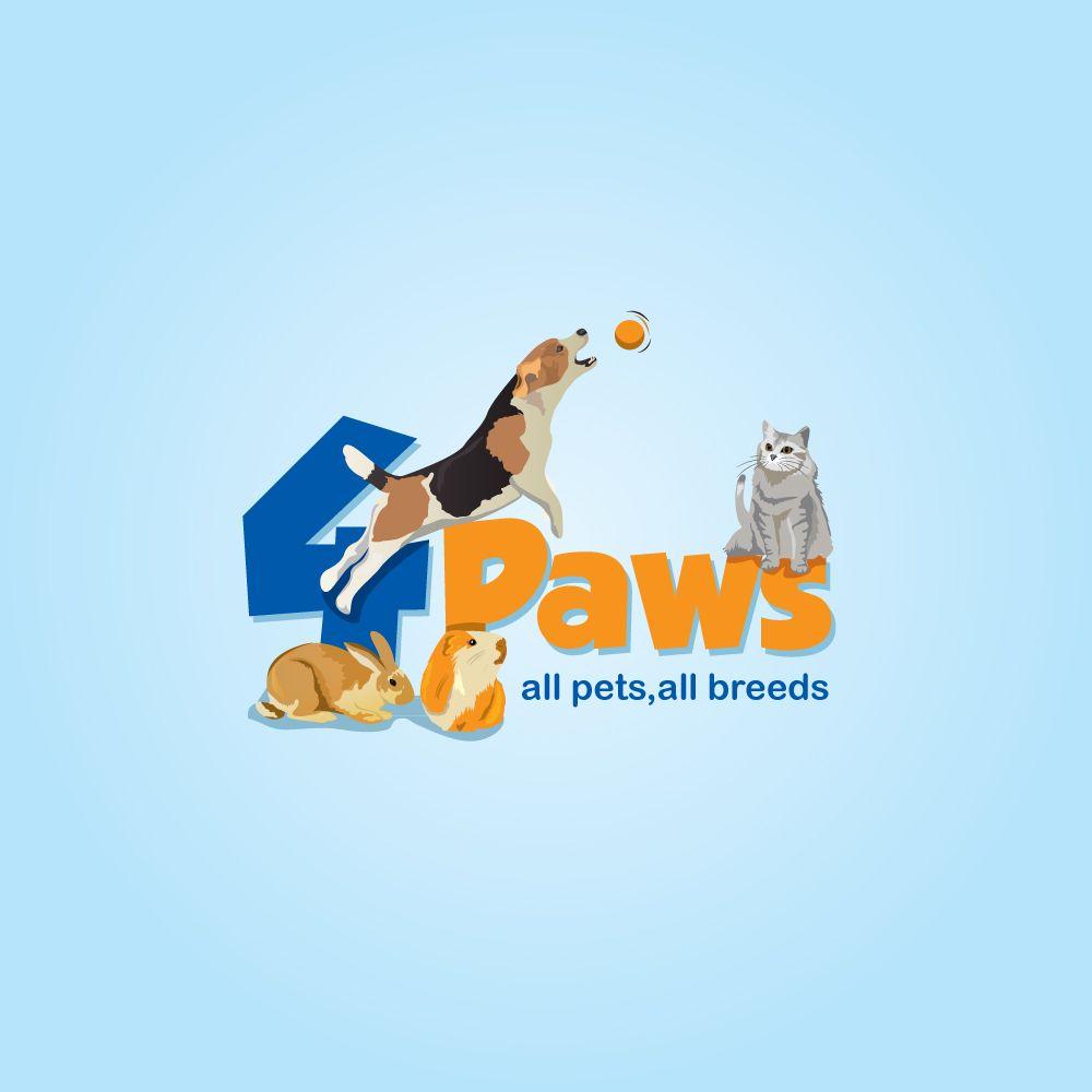 Four Paws Logo - Professional, Colorful Logo Design for Four paws all pets, all