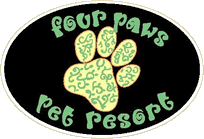 Four Paws Logo - Because Your Pet Deserves a Vacation Too. Four Paws Pet Resort