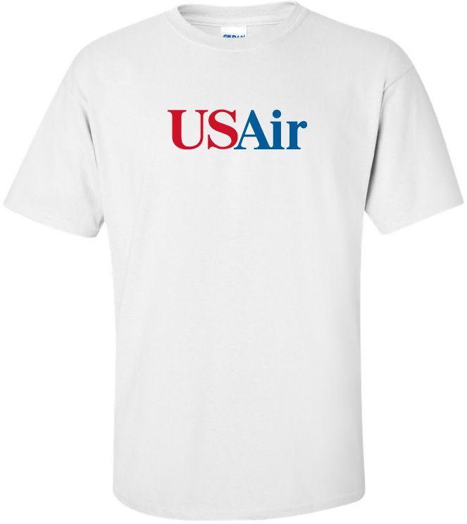 USAir Logo - USAir 1980s Vintage Logo Airline T-Shirt - Interspace180