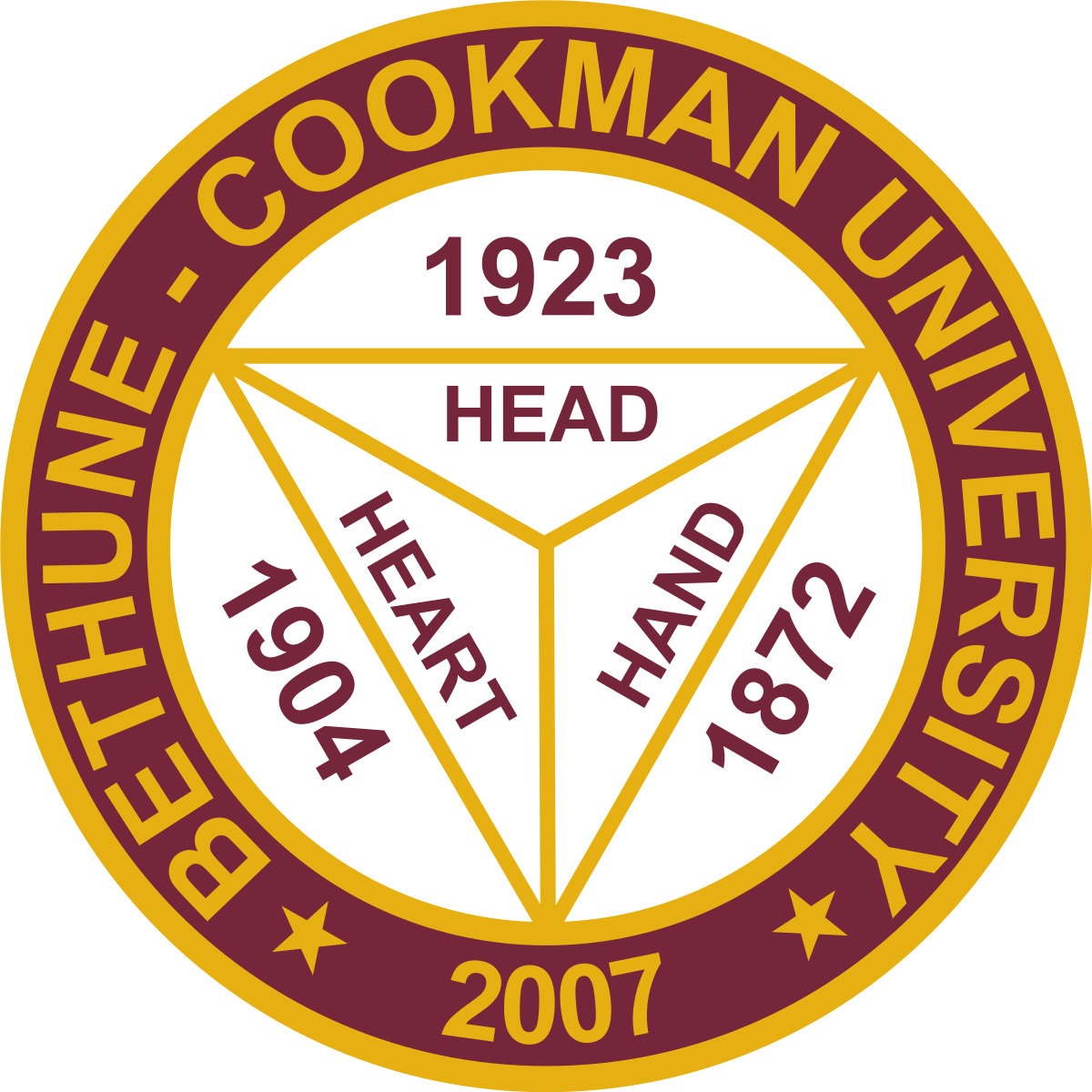 Maroon and Gold B Logo - Bethune–Cookman University