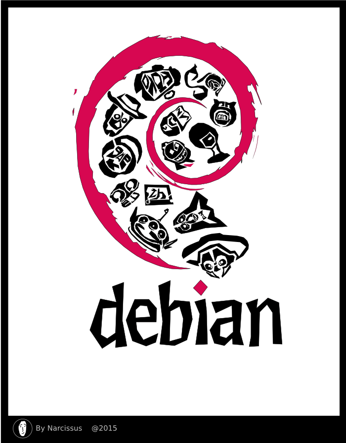 Debian Logo - Debian logo infograpic - 2015 - www.opendesktop.org