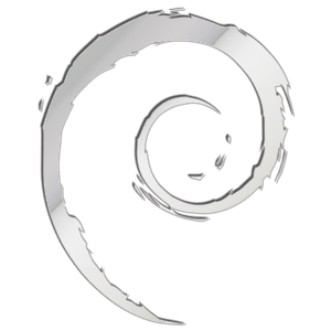 Debian Logo - Brushed Sliver Debian Logo (Transparent)