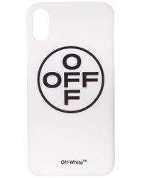 White C Logo - Off-White C/O Virgil Abloh Cross Logo Iphone X Case in White for Men ...