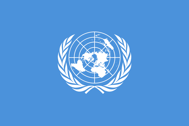 Blue Map Logo - The Map Projection of the United Nations' Flag - GeoLounge: All ...