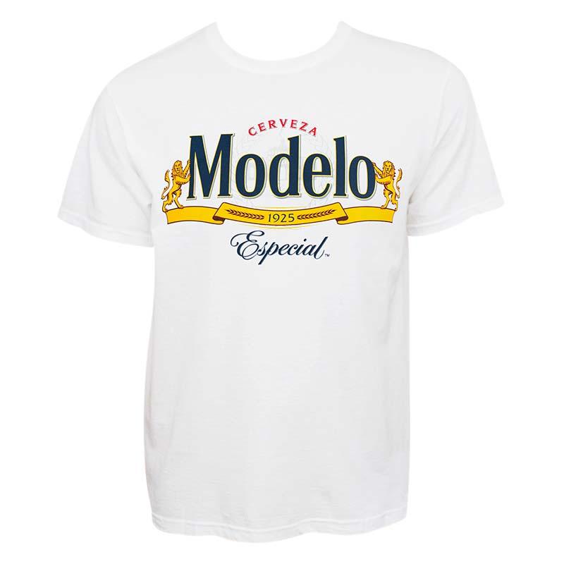 Modelo Beer Logo - Modelo Cerveza Men's White Beer Logo T Shirt