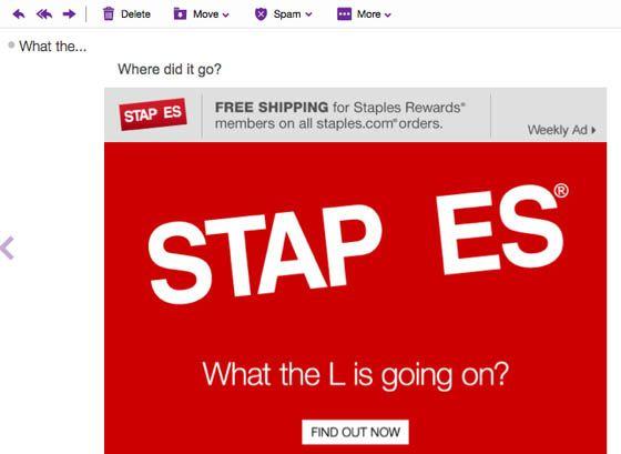 Make More Happen Staples Logo - brandchannel: What the L? Staples Hopes to Make More Happen with ...