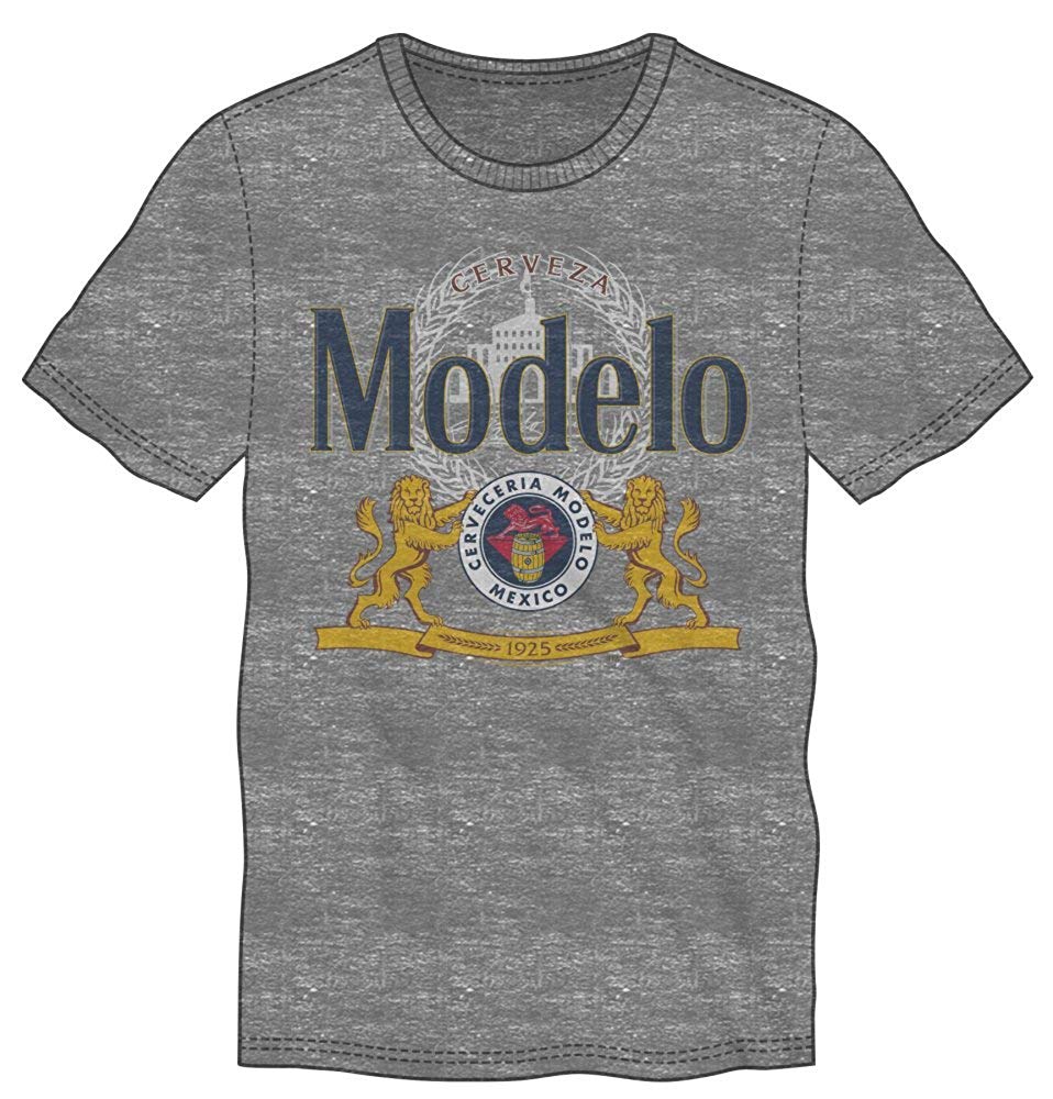 Modelo Beer Logo - Amazon.com: Mxed Modello Modelo Beer Logo Men's Gray T-Shirt Tee ...