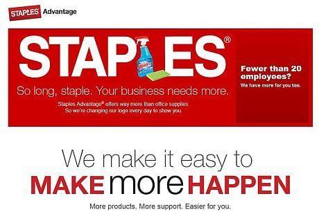 Make More Happen Staples Logo - Staples launches rebranding campaign. OPI Products