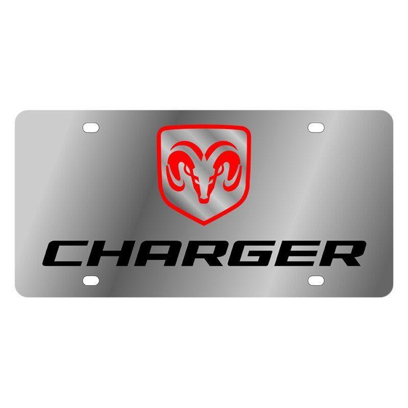 Dodge Charger Logo - Eurosport Daytona® License Plate with Dodge Charger Logo