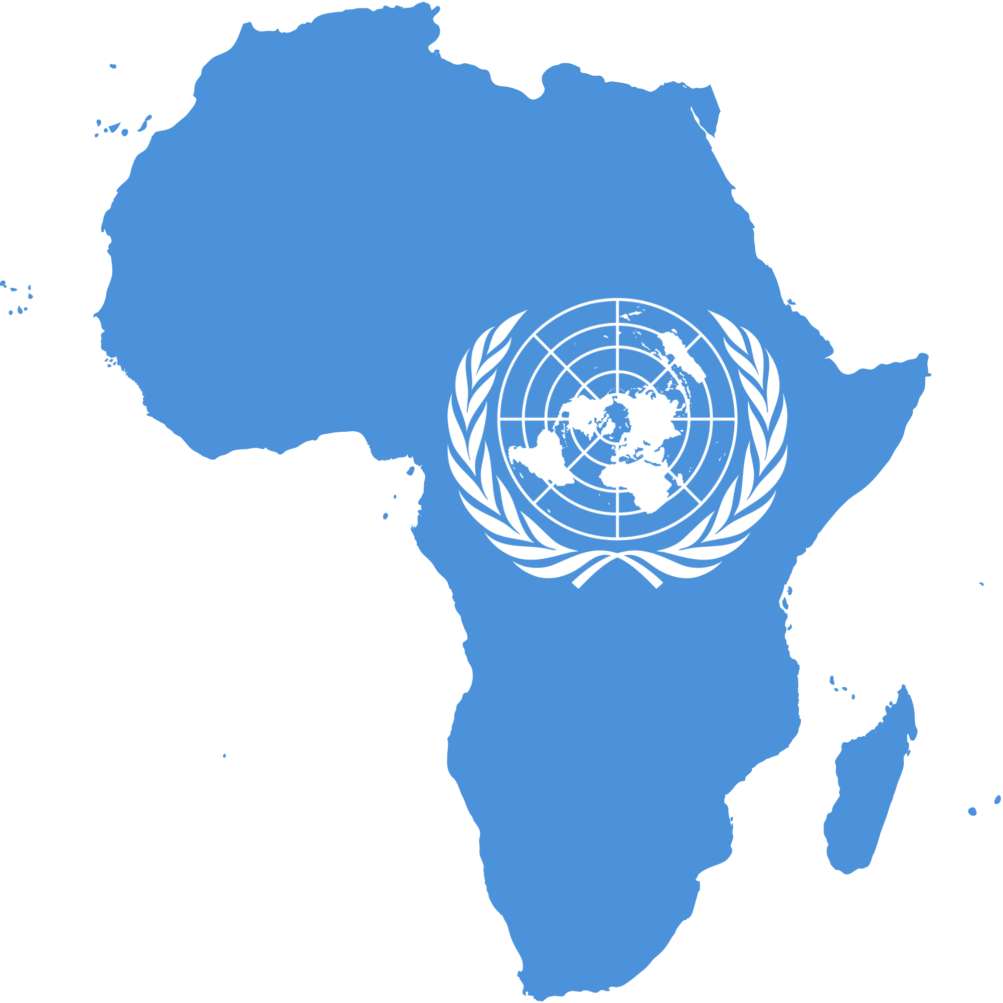 Map United Nations Logo - Flag map of Africa (United Nations).png