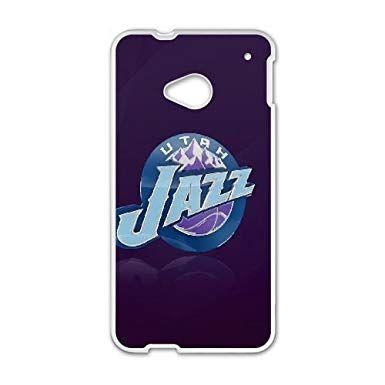 White Phone Logo - Utah Jazz Logo HTC One M7 Cell Phone Case White phone component