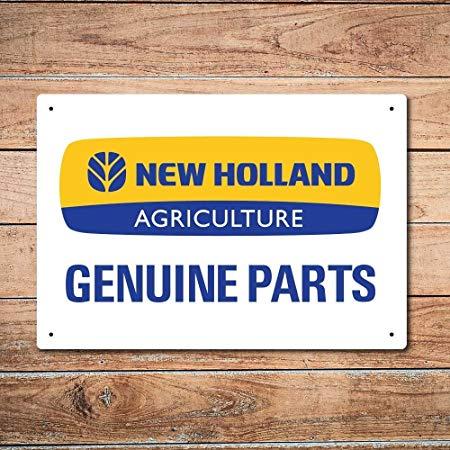 New Holland Parts Logo - Wall Chimp New Holland Genuine Parts Metal Sign 20cm x 15cm
